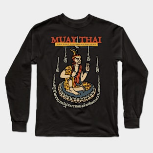 Muay Thai Sak Yant Hermit Tattoo Long Sleeve T-Shirt